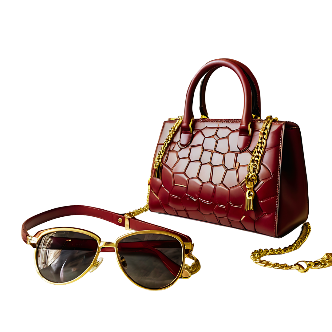 Burgundy Croc Tote